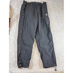 Jordan Training Warmup Track Pants Mens Large Black Activewear Performance